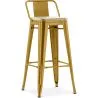 Barkruk met Rugleuning - Industrieel Ontwerp - Hout & Staal - 76cm - Nieuwe Editie - Stylix image 9