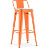 Barkruk met Rugleuning - Industrieel Ontwerp - Hout & Staal - 76cm - Nieuwe Editie - Stylix image 9