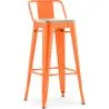 Barkruk met Rugleuning - Industrieel Ontwerp - Hout & Staal - 76cm - Nieuwe Editie - Stylix image 9