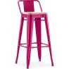 Barkruk met Rugleuning - Industrieel Ontwerp - Hout & Staal - 76cm - Nieuwe Editie - Stylix image 9