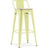 Barkruk met Rugleuning - Industrieel Ontwerp - Hout & Staal - 76cm - Nieuwe Editie - Stylix image 9