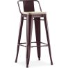 Barkruk met Rugleuning - Industrieel Ontwerp - Hout & Staal - 76cm - Nieuwe Editie - Stylix image 9