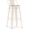 Barkruk met Rugleuning - Industrieel Ontwerp - Hout & Staal - 76cm - Nieuwe Editie - Stylix image 9