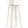 Barkruk met Rugleuning - Industrieel Ontwerp - Hout & Staal - 76cm - Nieuwe Editie - Stylix image 9
