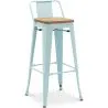 Barkruk met Rugleuning - Industrieel Ontwerp - Hout & Staal - 76cm - Nieuwe Editie - Stylix image 9