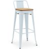 Barkruk met Rugleuning - Industrieel Ontwerp - Hout & Staal - 76cm - Nieuwe Editie - Stylix image 9