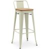 Barkruk met Rugleuning - Industrieel Ontwerp - Hout & Staal - 76cm - Nieuwe Editie - Stylix image 9