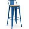 Barkruk met Rugleuning - Industrieel Ontwerp - Hout & Staal - 76cm - Nieuwe Editie - Stylix image 9