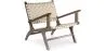 Loungestoel met Armleuningen - Boho Bali Design Armchair - Hout en Linnen - Recia image 9