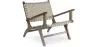 Loungestoel met Armleuningen - Boho Bali Design Armchair - Hout en Linnen - Recia image 9