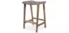 Houten Barkruk - Boho Bali Ontwerp - Leer - Recia image 9