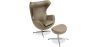 Fauteuil met voetenbankje - Ei-design - Gestoffeerd in kunstleer - Brave image 9