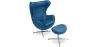 Fauteuil met voetenbankje - Ei-design - Gestoffeerd in kunstleer - Brave image 9