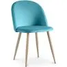 Eetkamerstoel - Fluweel bekleed - Scandinavische stijl - Evelyne image 9