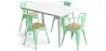 Pack Mesa de Comedor y 4 Sillas de Comedor con Reposabrazos Diseño Industrial - New Edition- Bistrot Stylix image 9