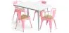 Pack Mesa de Comedor y 4 Sillas de Comedor con Reposabrazos Diseño Industrial - New Edition- Bistrot Stylix image 9
