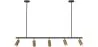 Rails Plafondlamp - 5 Verstelbare Gouden Spotlights - 110CM image 9
