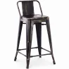 Barkruk met rugleuning - Industrieel ontwerp - 60cm - Nieuwe editie - Stylix image 9