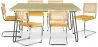 Pakket Industrieel ontwerp eettafel 150cm & 6 rotan eetkamerstoelen - Fluwelen bekleding - Martha image 9