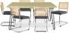 Pakket Industrieel ontwerp eettafel 150cm & 6 rotan eetkamerstoelen - Fluwelen bekleding - Martha image 9