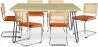 Pakket Industrieel ontwerp eettafel 150cm & 6 rotan eetkamerstoelen - Fluwelen bekleding - Martha image 9