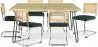Pakket Industrieel ontwerp eettafel 150cm & 6 rotan eetkamerstoelen - Fluwelen bekleding - Martha image 9