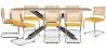 Pack Industrial Design houten eettafel (200cm) & 8 rotan eetkamerstoelen - bekleed met fluweel - Martha image 9