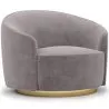 Gebogen design fauteuil - Gestoffeerd met velours - Herina image 9
