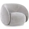 Gebogen fluwelen beklede fauteuil - Cally image 9