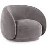 Gebogen fluwelen beklede fauteuil - Cally image 9