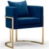 Eetkamerstoel met armleuningen - Bekleed met fluweel - Giorgia image 9