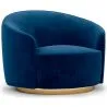 Gebogen design fauteuil - Gestoffeerd met velours - Herina image 9