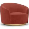 Gebogen design fauteuil - Gestoffeerd met velours - Herina image 9