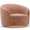 Gebogen design fauteuil - Gestoffeerd met velours - Herina image 9