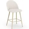 Barkruk bekleed met Bouclé stof - Scandinavisch ontwerp - 66cm - Evelyne image 9