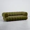 Velours Beklede Bank - Moderne Stijl - 2/3 Zits - Curved Teddy image 9