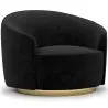 Gebogen design fauteuil - Gestoffeerd met velours - Herina image 9