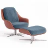 Hedendaagse Beklede Ontwerp Stoel met Voetensteun - Asher image 9