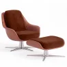Hedendaagse Beklede Ontwerp Stoel met Voetensteun - Asher image 9