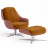 Hedendaagse Beklede Ontwerp Stoel met Voetensteun - Asher image 9