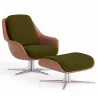 Hedendaagse Beklede Ontwerp Stoel met Voetensteun - Asher image 9