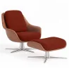 Hedendaagse Beklede Ontwerp Stoel met Voetensteun - Asher image 9