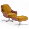 Hedendaagse Beklede Ontwerp Stoel met Voetensteun - Asher image 9