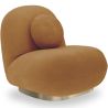 Gebogen Designfauteuil in Hedendaagse Stijl Bekleed met Chenille - Larry image 9