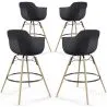 Barkruk - Scandinavisch Design - Houten Poten - Set van 4 - Nordika image 9