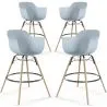 Barkruk - Scandinavisch Design - Houten Poten - Set van 4 - Nordika image 9