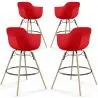 Barkruk - Scandinavisch Design - Houten Poten - Set van 4 - Nordika image 9