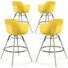 Barkruk - Scandinavisch Design - Houten Poten - Set van 4 - Nordika image 9