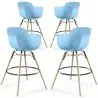 Barkruk - Scandinavisch Design - Houten Poten - Set van 4 - Nordika image 9