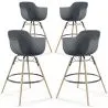 Barkruk - Scandinavisch Design - Houten Poten - Set van 4 - Nordika image 9